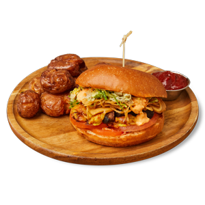 LION'S MANE 'STEAK N' EGGS' BREAKFAST SANDWICH